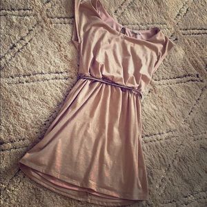 Pale Gold dress with belt attached
